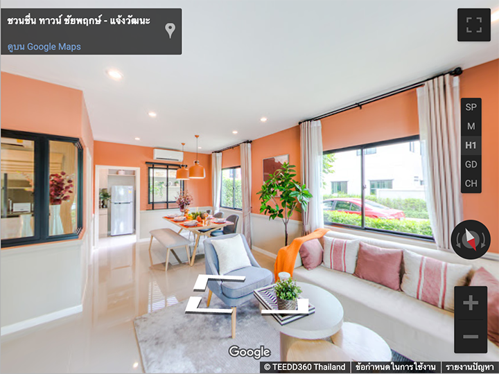 ชวนชื่น ทาวน์ ชัยพฤกษ์ – แจ้งวัฒนะ — ตัวอย่างผลงานภาพ 360°