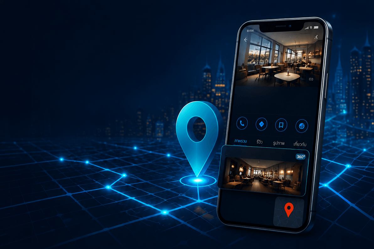 ภาพสำนักงานสไตล์ล้ำสมัย พร้อมเทคโนโลยี Google Street View และ Virtual Tour 360 องศา สำหรับธุรกิจและอสังหาริมทรัพย์