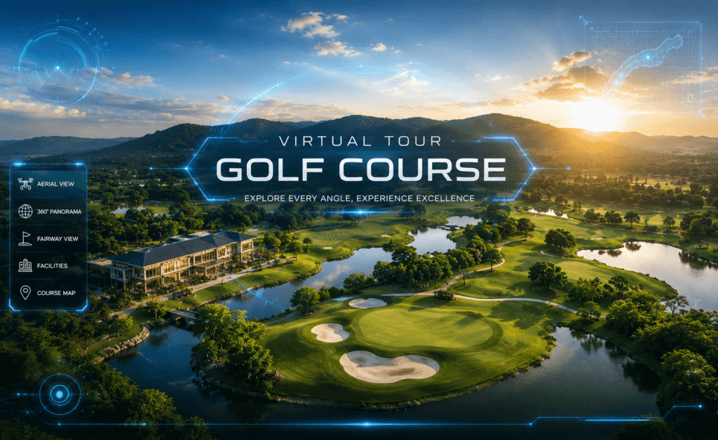 บริการถ่ายภาพ Virtual Tour สนามกอล์ฟ 360 องศา เห็นบรรยากาศจริงครบทุกหลุม